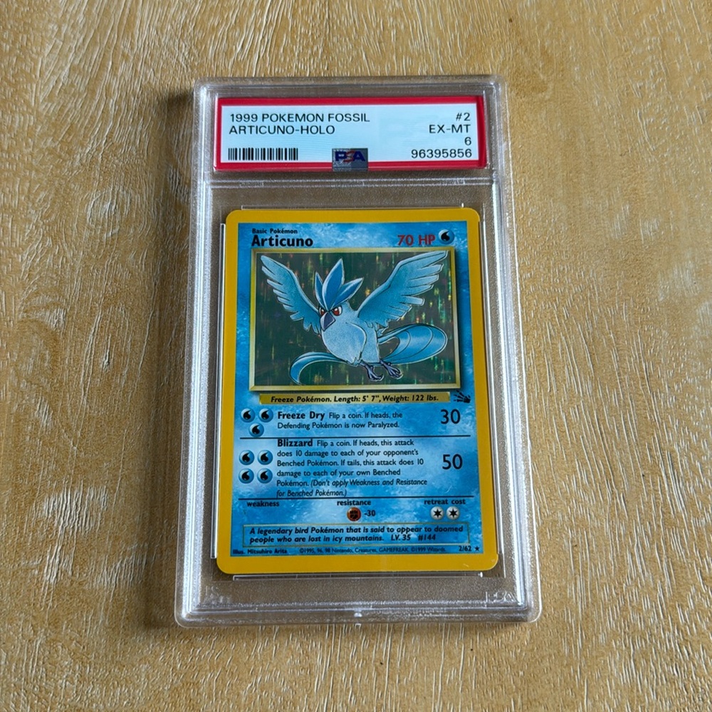 1999 Fossil Set Articuno Holo Pokemon Card PSA 6